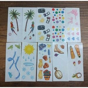 Creative Memories Stickers Full Partial Sheet Lot Scrapbook Beach Summer S81